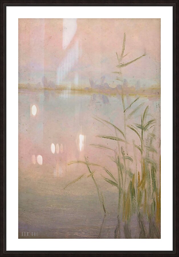 Reeds at the lake 1910  Picture Frame print