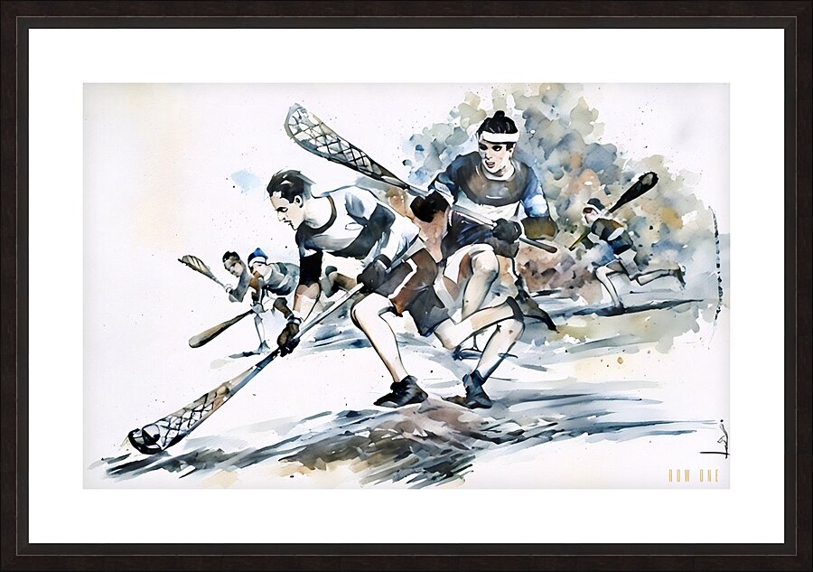 1920 lacrosse art Picture Frame print