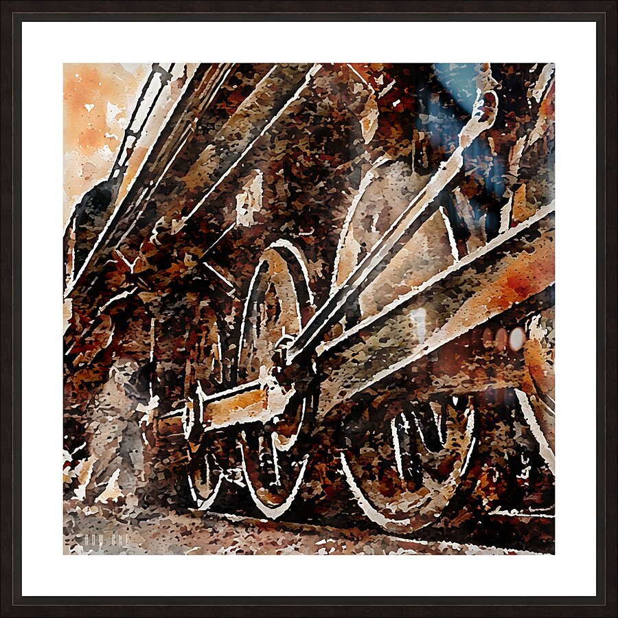 train wheel grime cleaner Picture Frame print