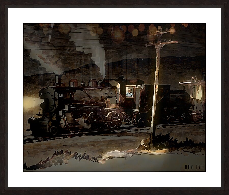 night train Picture Frame print