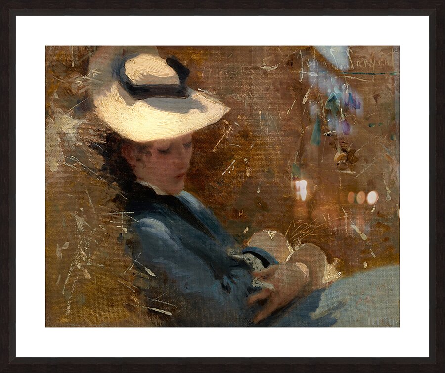 Resting C. 1875 John Singer Sargent American 1856 Picture Frame print