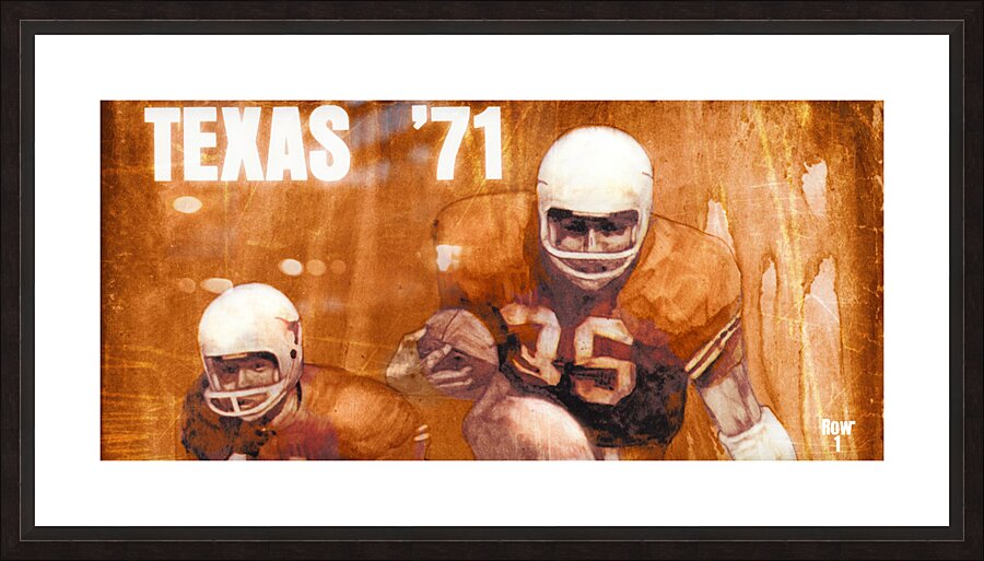 1971 texas longhorns football art remix Picture Frame print