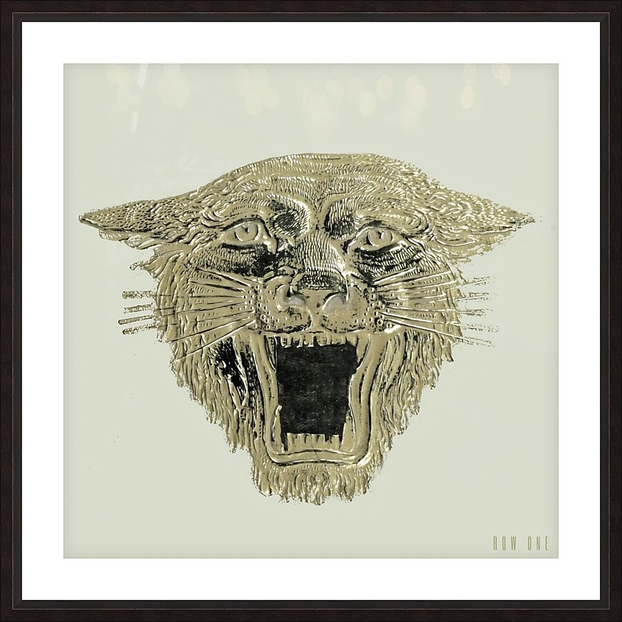 vintage wildcat mascot art reproduction Picture Frame print