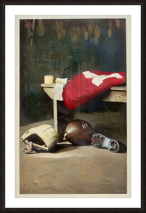 1920s Nebraska Football Locker Room Art Picture Frame print