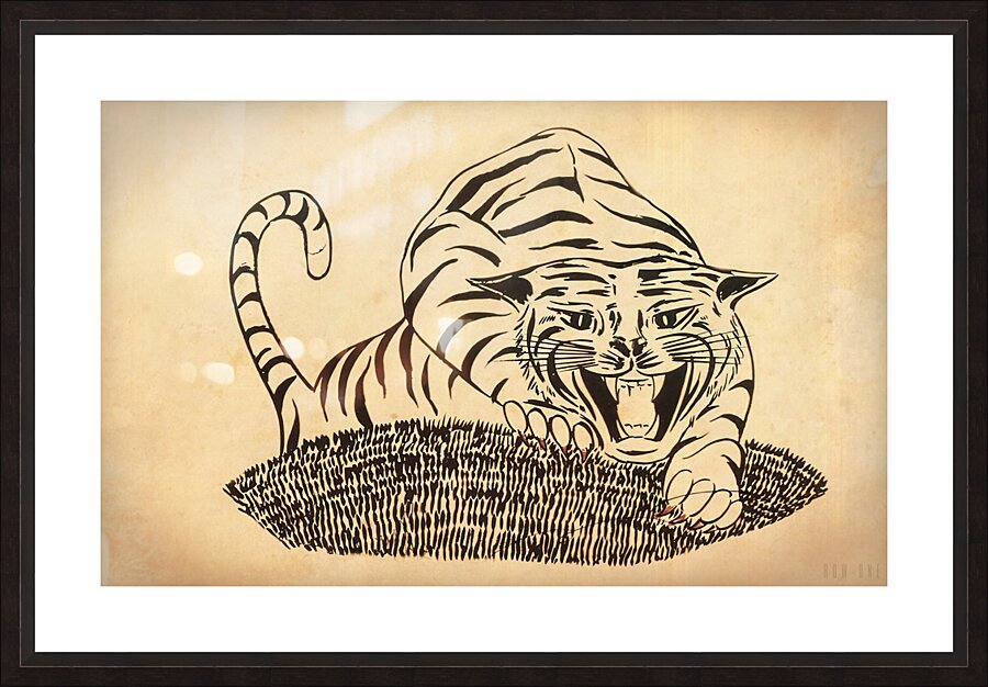 1960s Tiger Art Picture Frame print