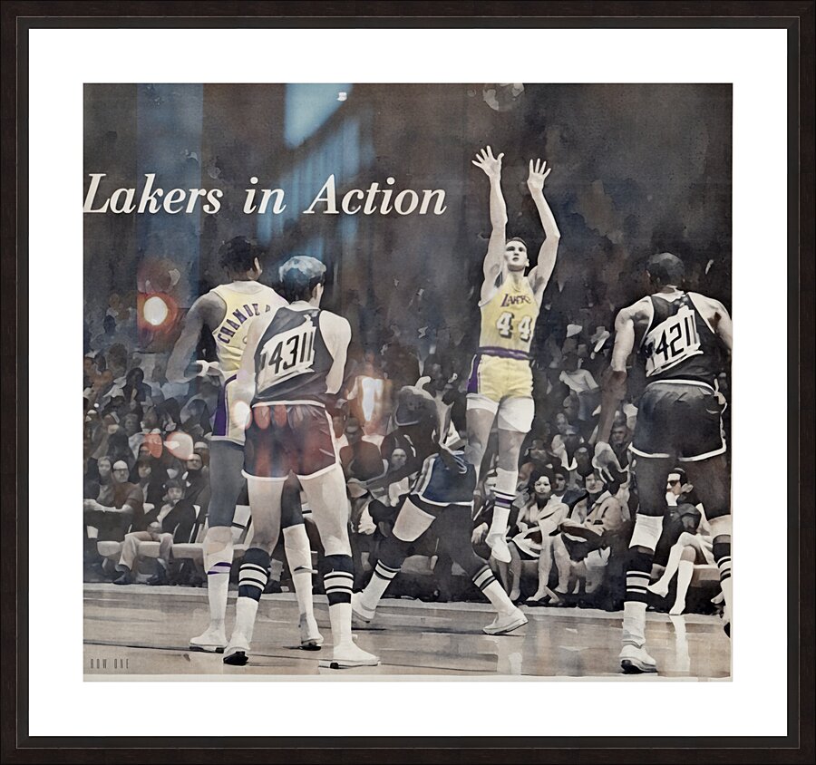 Lakers in Action Picture Frame print