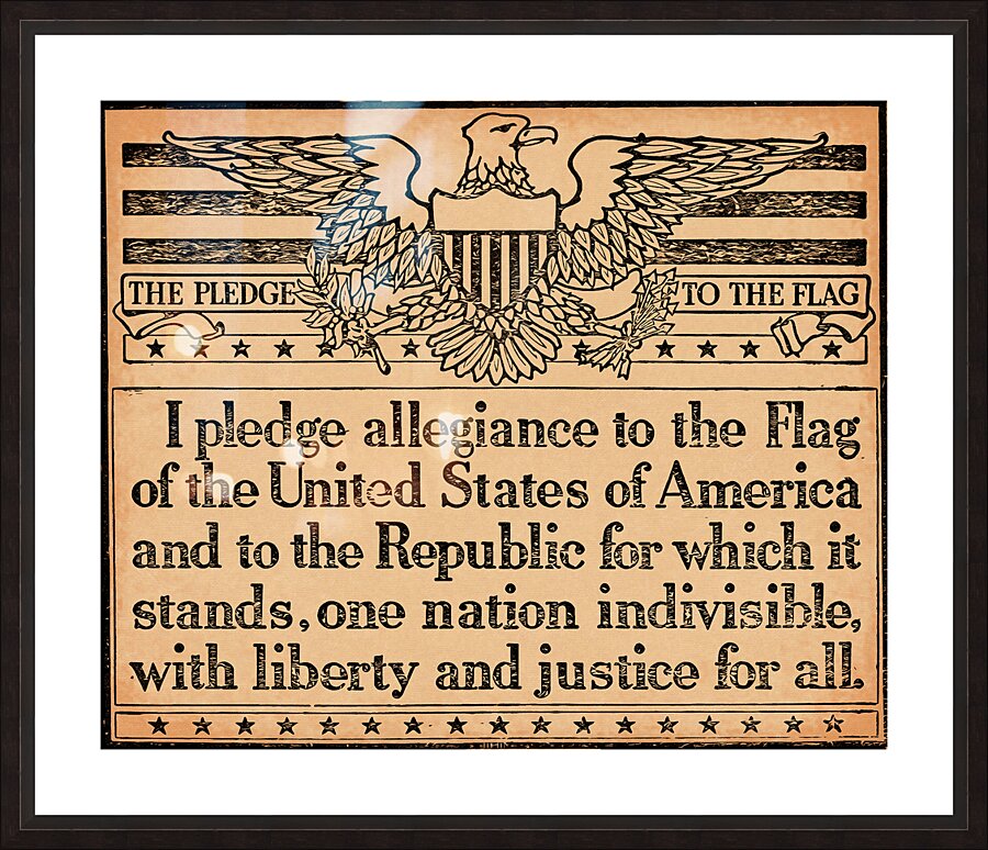 1944 Pledge of Allegiance Picture Frame print