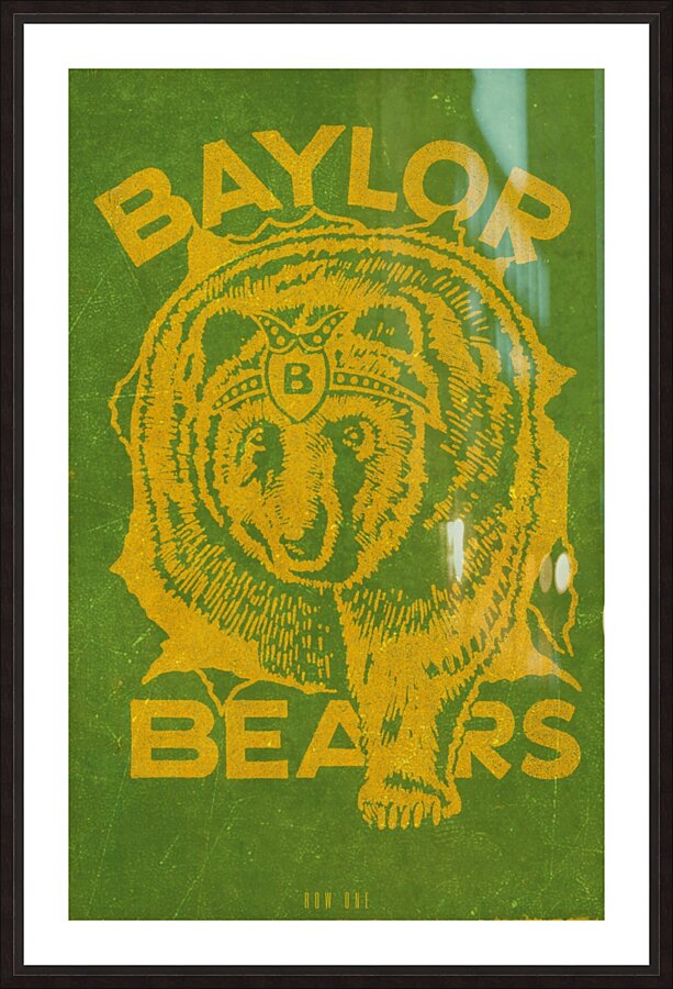 Throwback Baylor Bears Art Picture Frame print