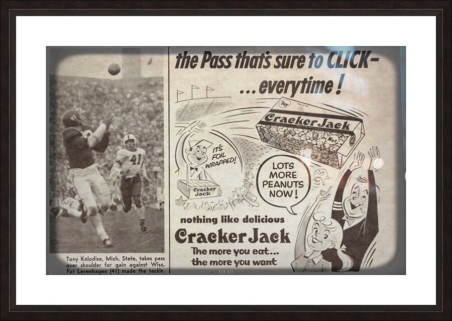 1956 cracker jack ad Picture Frame print