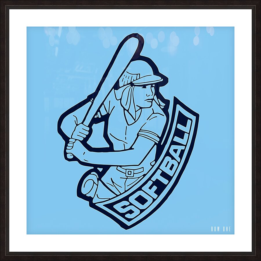 1987 Softball Art Picture Frame print