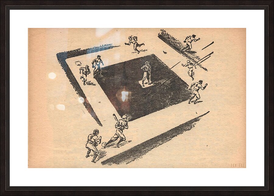 1947 Baseball Art Picture Frame print
