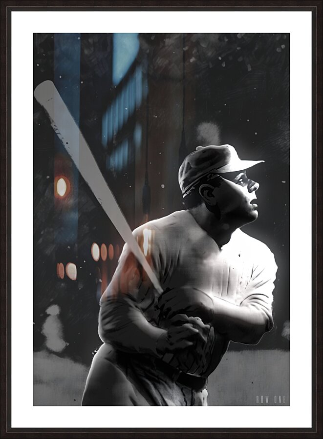 Babe Ruth Night Game Picture Frame print