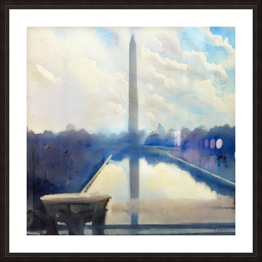 1970s Washington Monument Art Remix Picture Frame print