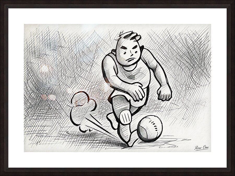 1952 Basketball Player Dribbling Picture Frame print