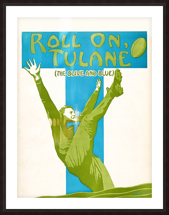 Roll On Tulane Picture Frame print