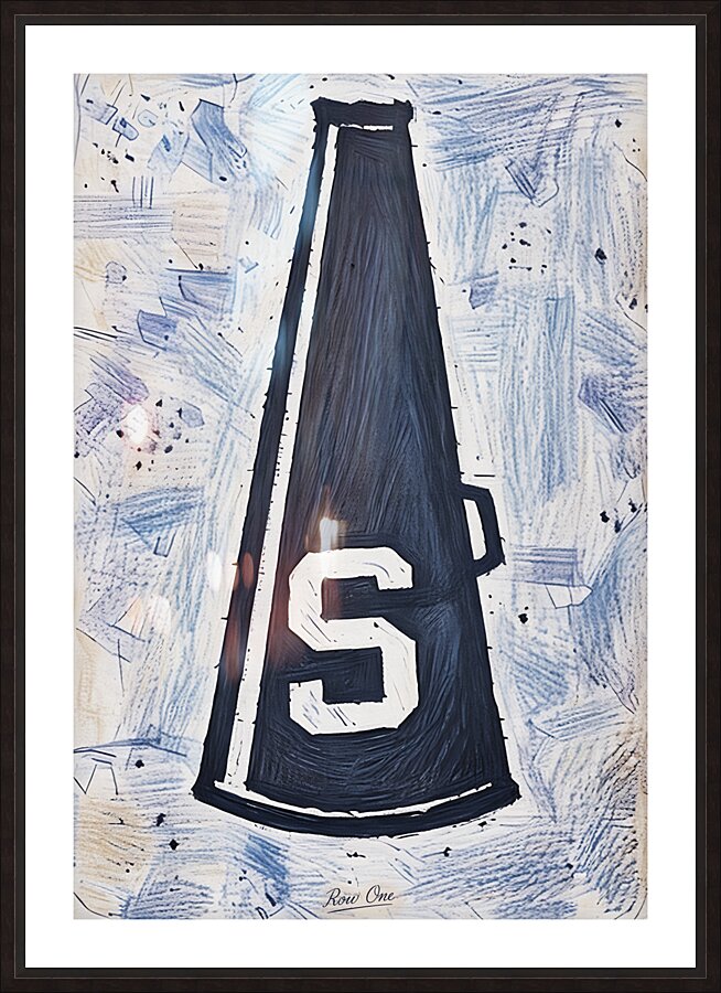 1950s Penn State Megaphone Art Remix Impression et Cadre photo