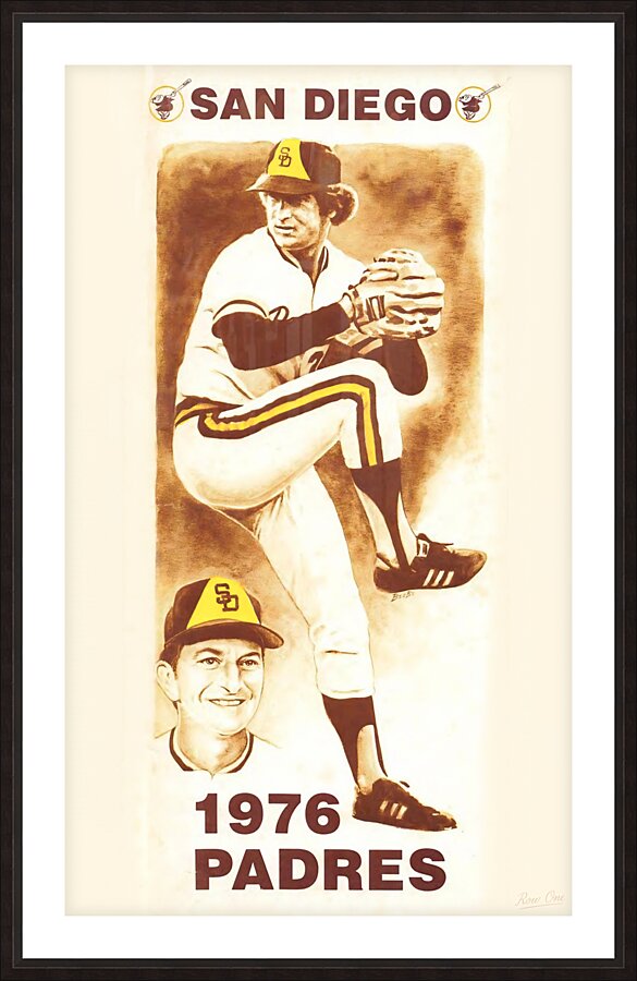 1976 San Diego Padres Art Picture Frame print