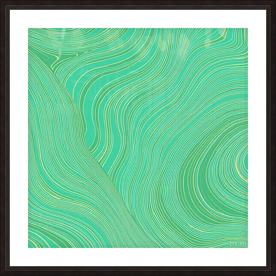 Khaki and Light Green Picture Frame print