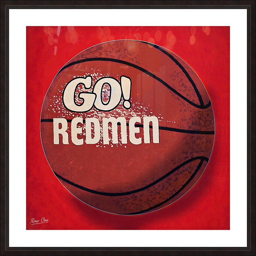 1980s St. Johns Redmen Basketball Art Picture Frame print