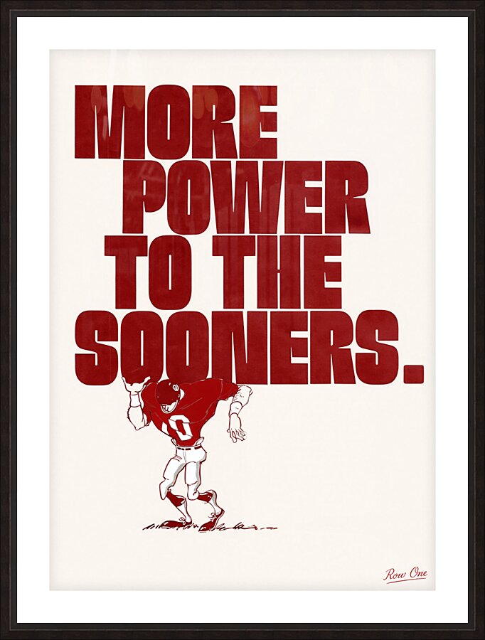 1970s Oklahoma Sooners Football Art Picture Frame print