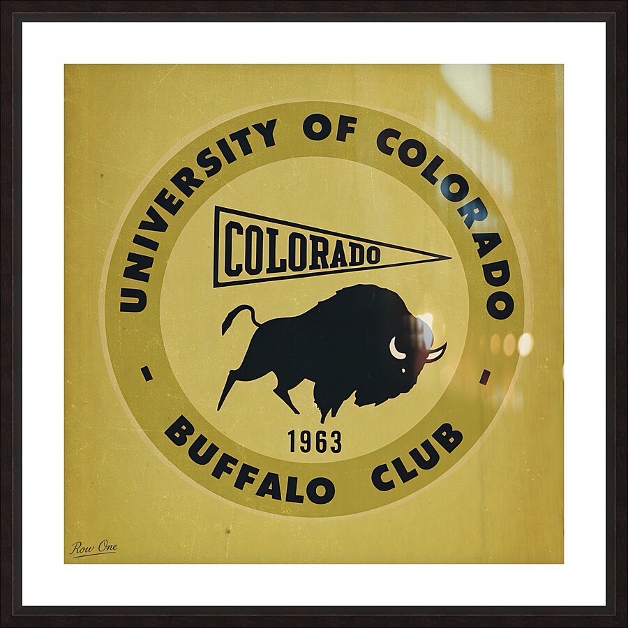 1963 Colorado Buffalo Club Art  Picture Frame print