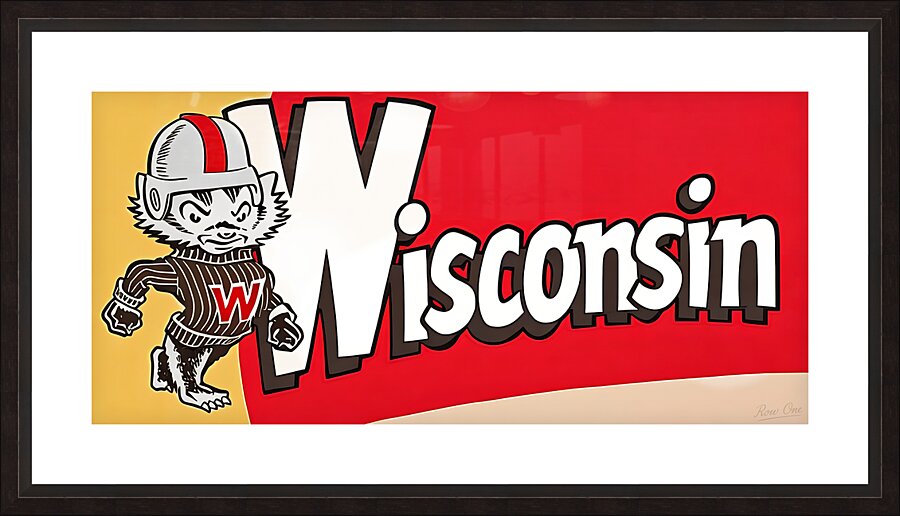 1950s Wisconsin Badgers Football Art Picture Frame print