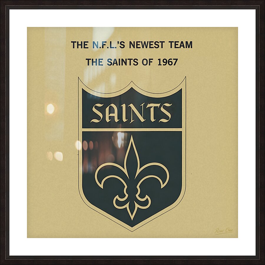 1967 NFL Newest Team New Orleans Saints Picture Frame print