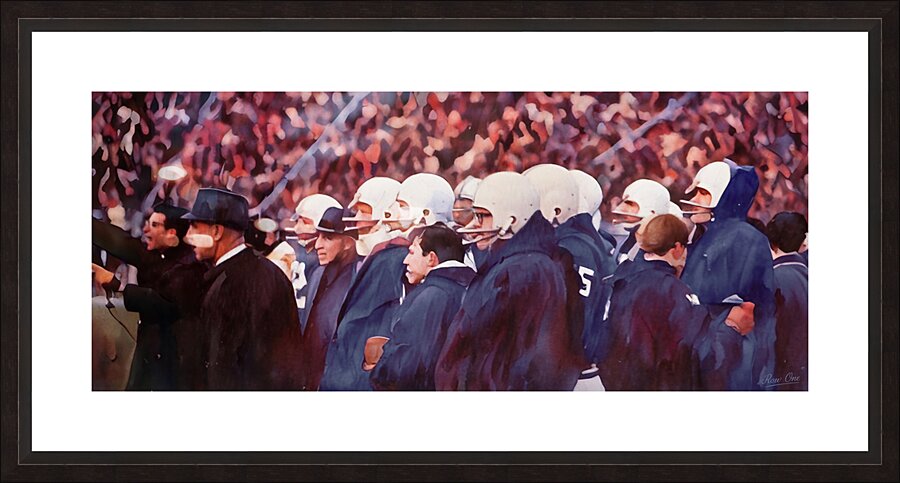 1960s Penn State Football Sideline Art Picture Frame print