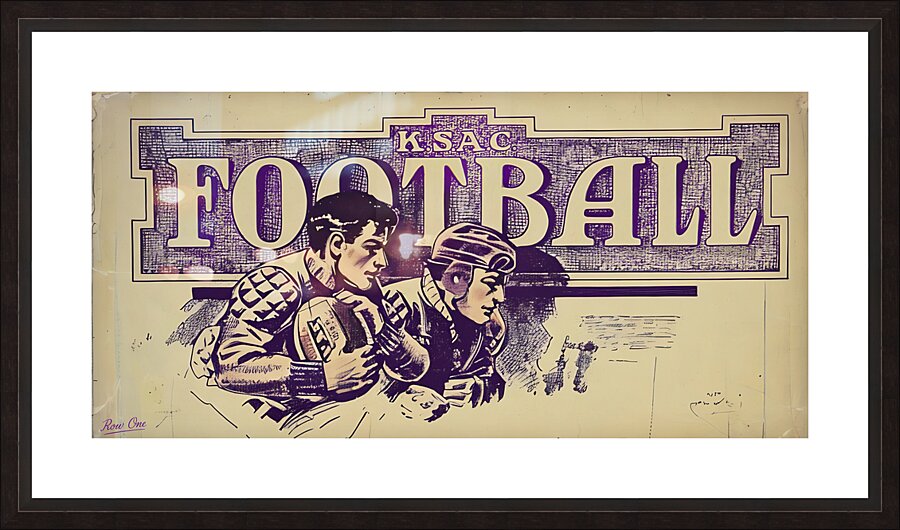 Vintage KSAC Football Art Remix Picture Frame print