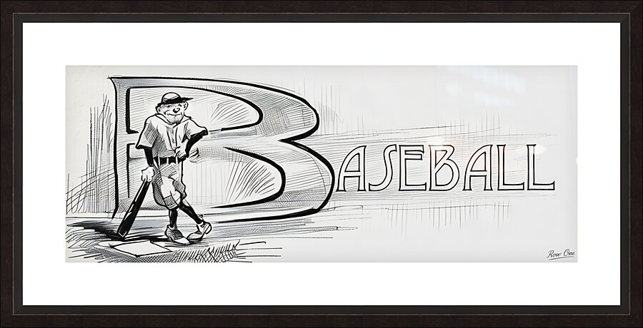 1908 baseball art Picture Frame print