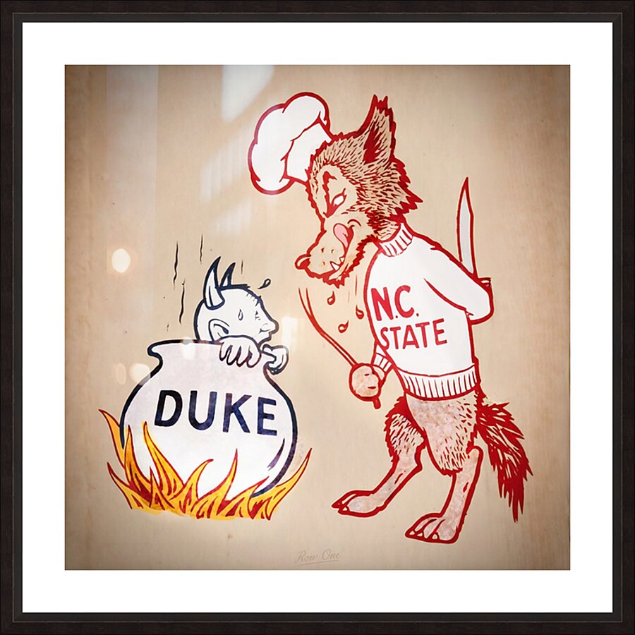 Hungry Wolf Cartoon Picture Frame print