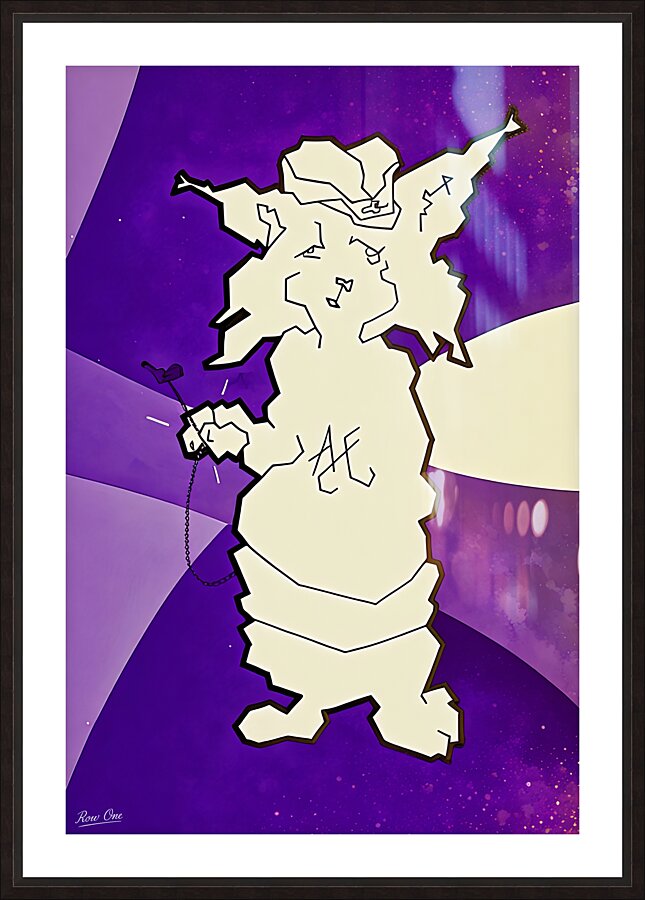 Vintage Abilene Christian College Wildcat Art by Mike Fanning Picture Frame print