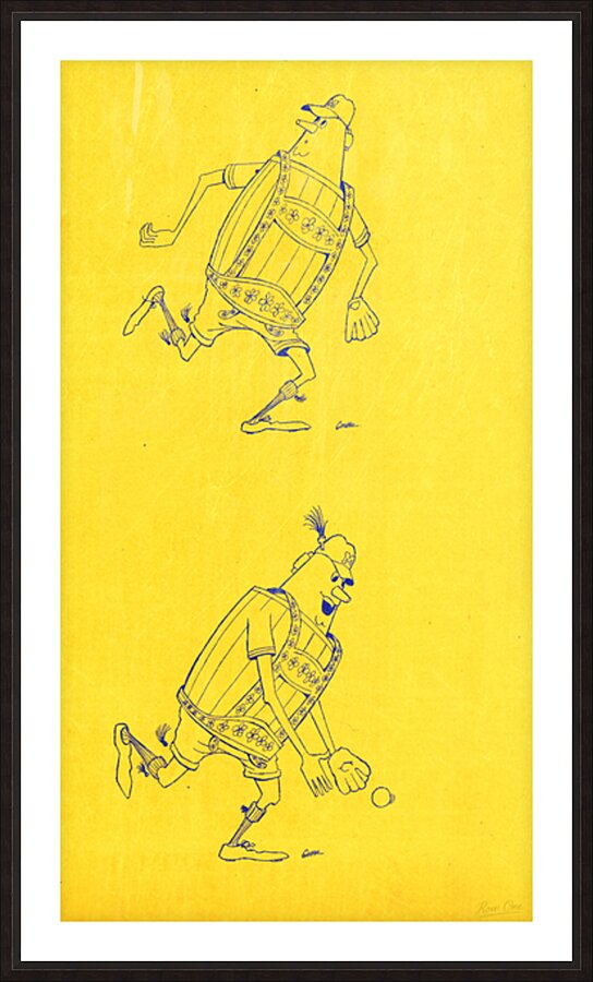 1973 Milwaukee Brewers Cartoon Art by James Gehr Picture Frame print