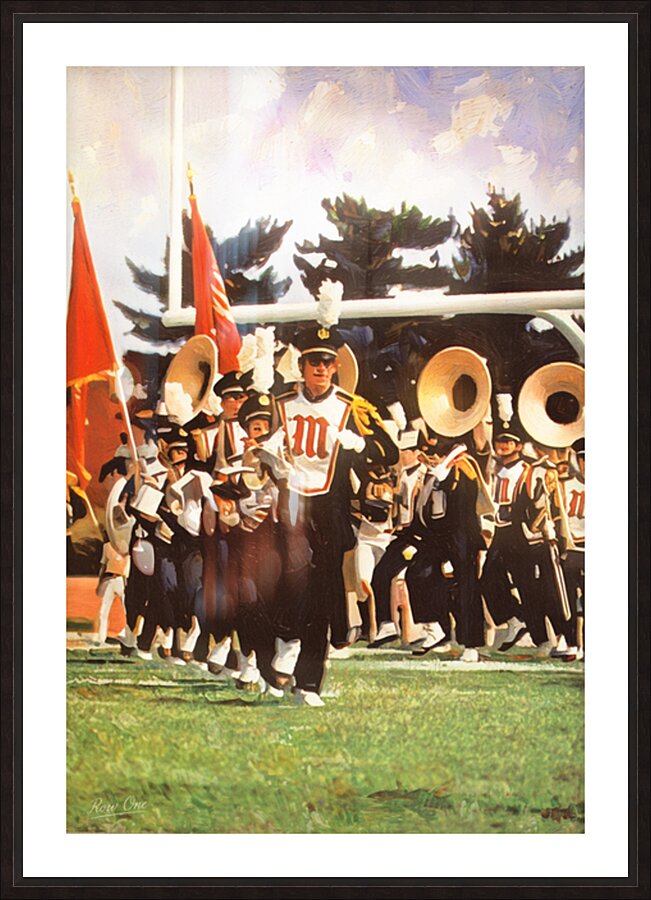 1972 Mighty Sound of Maryland Marching Band Art Picture Frame print