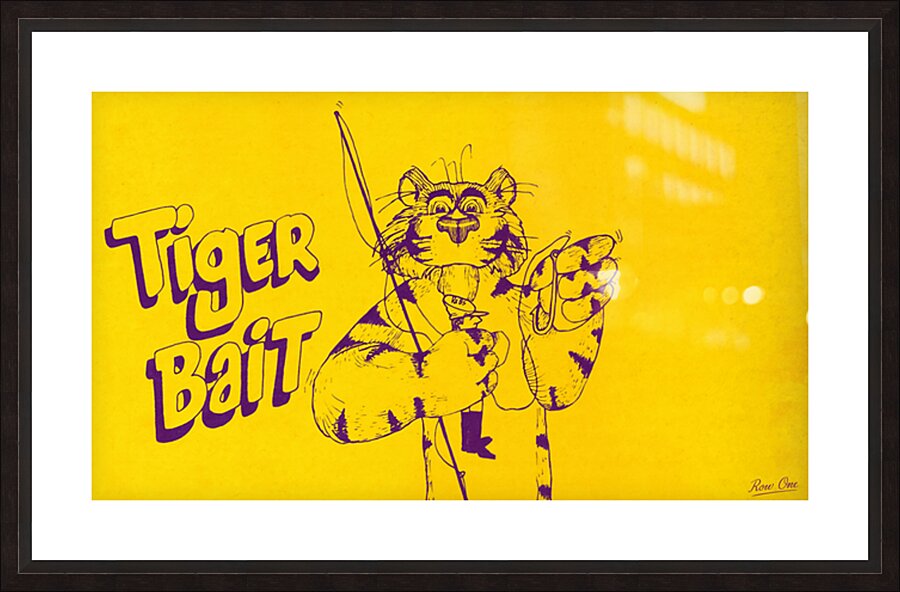 1960s Tiger Bait Cartoon Picture Frame print