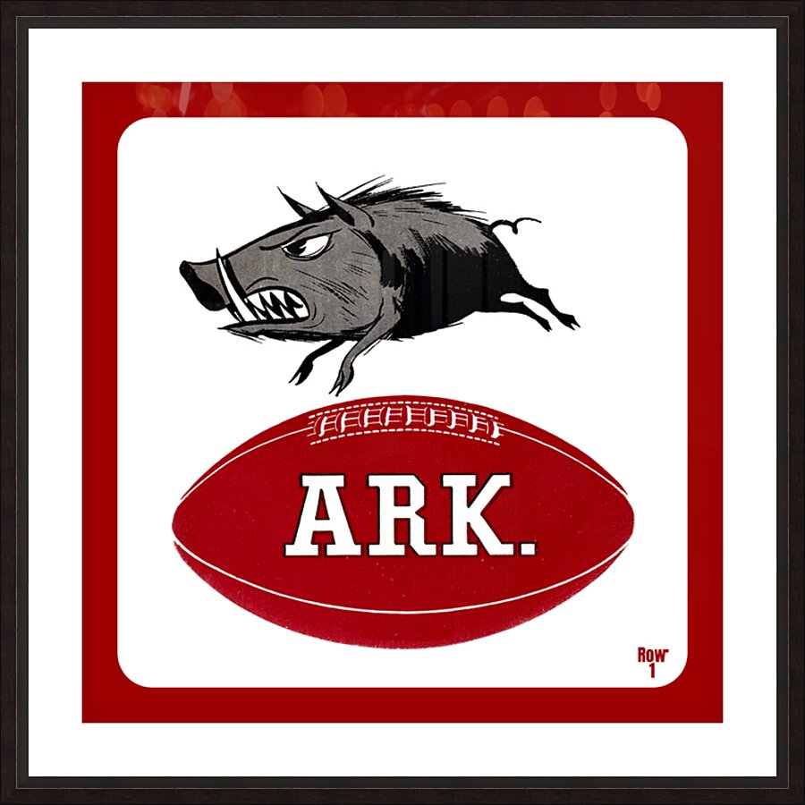 1957 Arkansas Razorbacks Art Picture Frame print