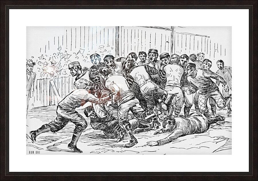 Late 1800s Cal Golden Bears vs. Stanford Football Team Picture Frame print