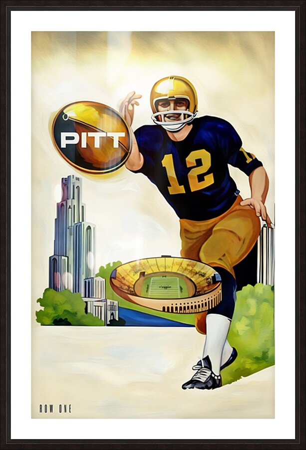 1968 Pitt Panthers Football Art Remix Picture Frame print
