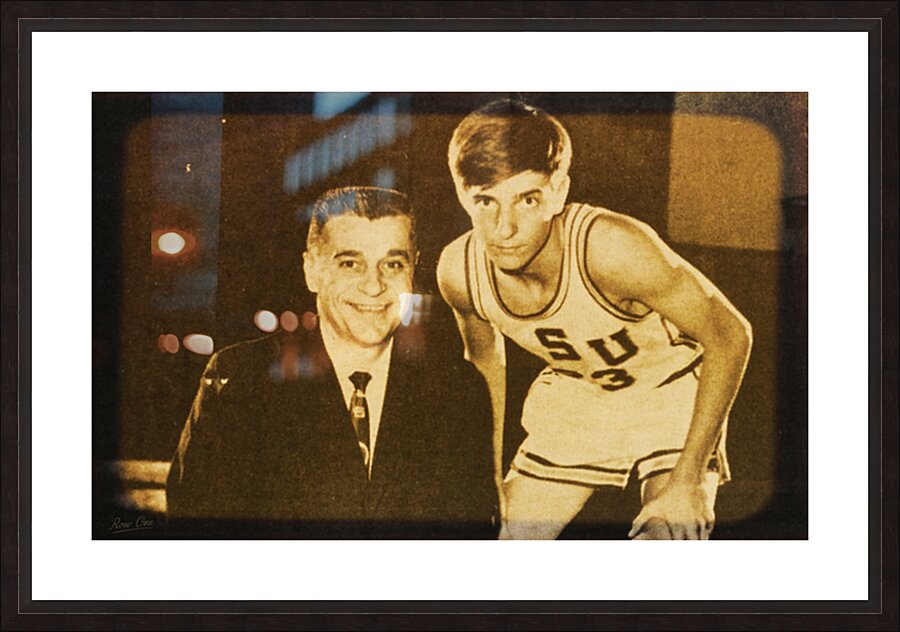 Pistol Pete and Coach Press Maravich Picture Frame print