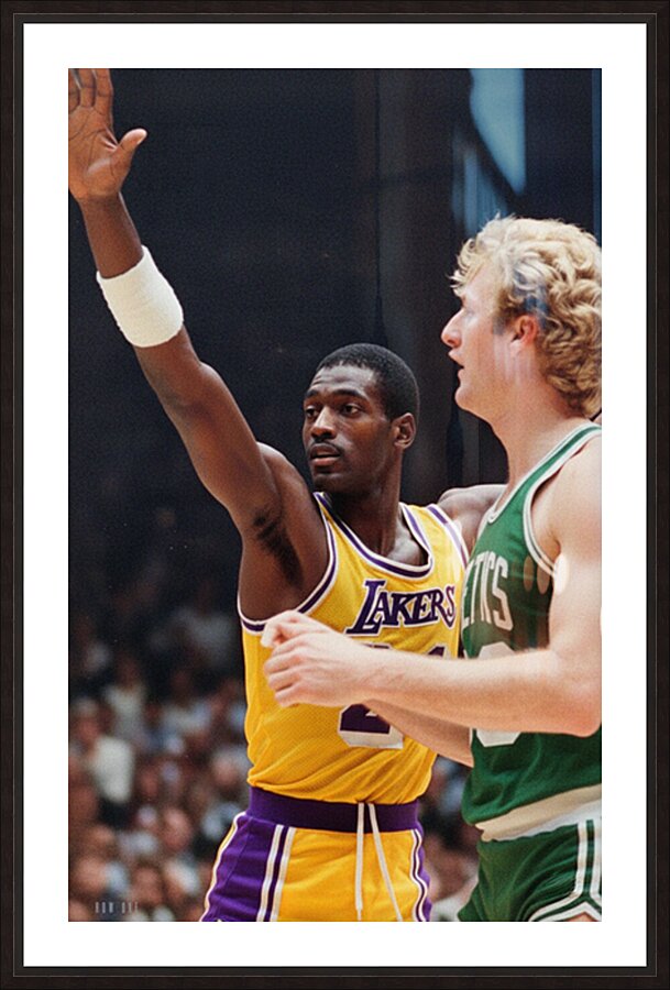 Michael Cooper Guarding Larry Bird Picture Frame print