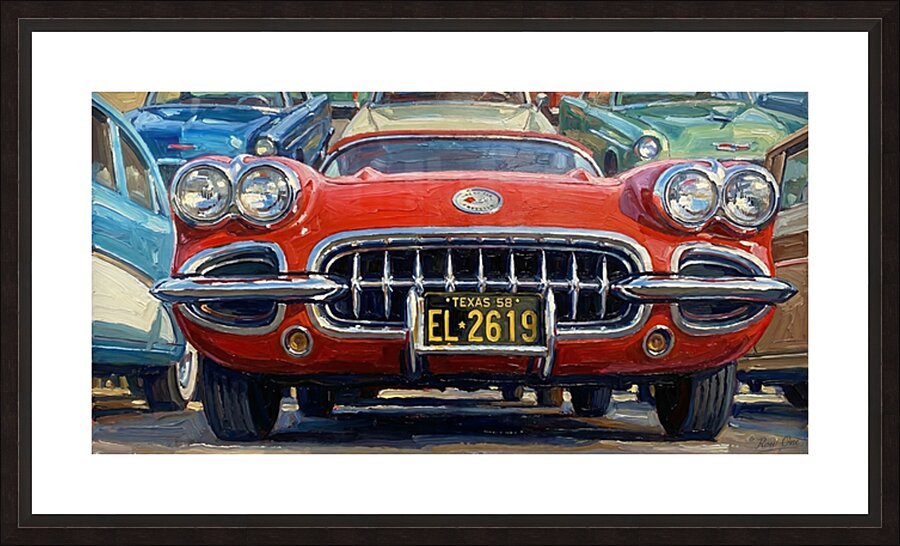 1958 Corvette Art Picture Frame print