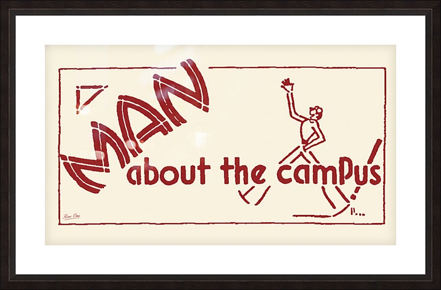 Man About the Campus Picture Frame print