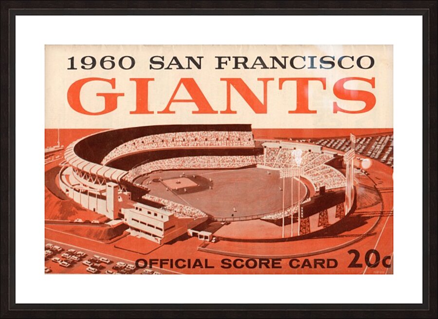 1960 San Francisco Giants Candlestick Park Art Picture Frame print