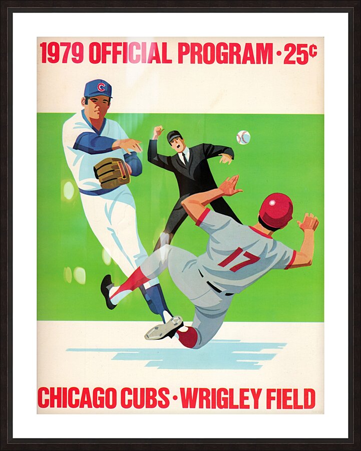 1979 Chicago Cubs Program Wall Art Picture Frame print