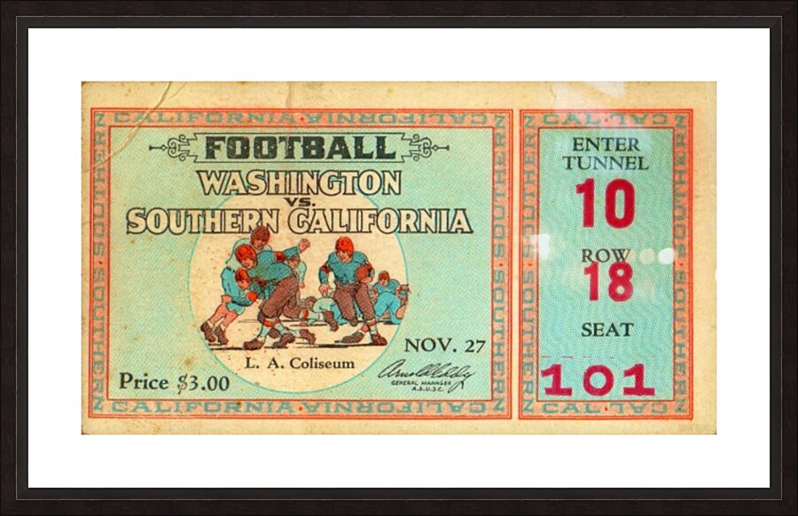 1930 Washington vs. USC by Row One Brand