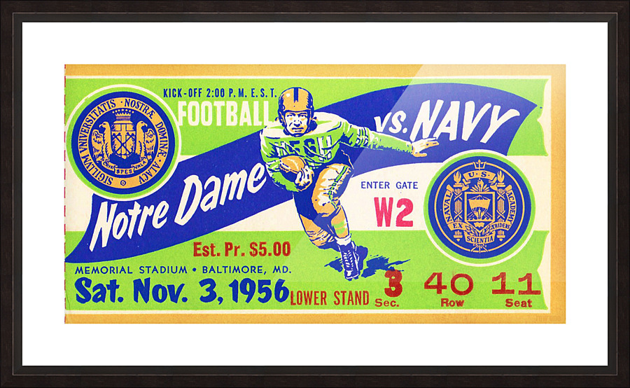 1956_College_Football_Notre Dame vs. Navy_Memorial Stadium_Baltimore_Row One Brand by Row One Brand