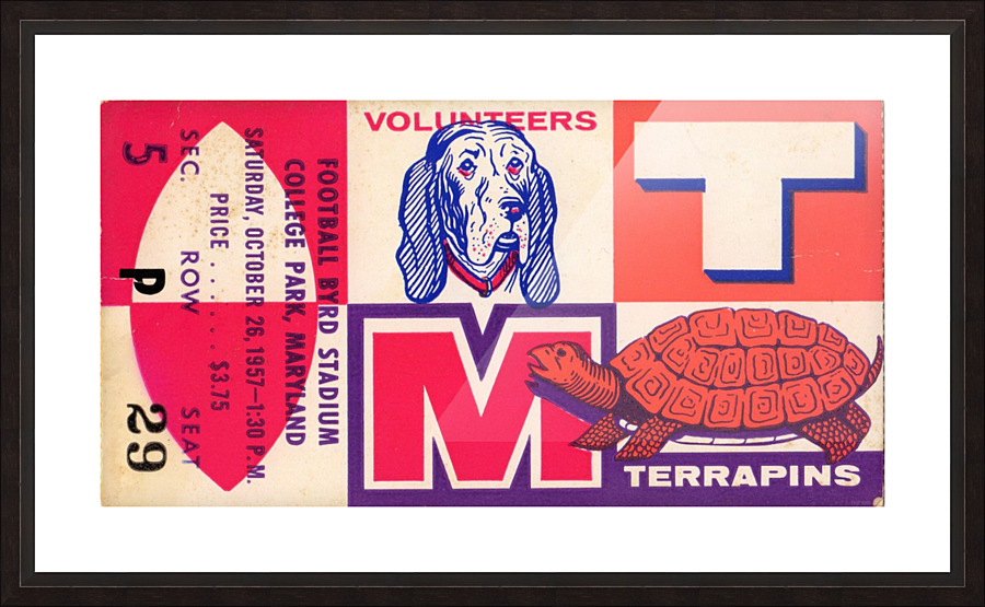 1957 Tennessee Vols vs. Maryland Terps Picture Frame print