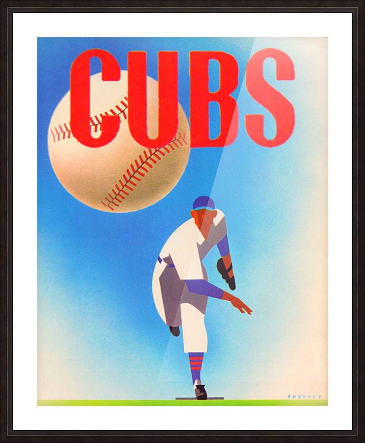 Cubs Art Picture Frame print