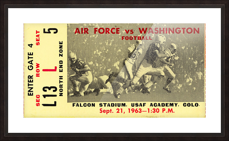1963 Washington vs. Air Force  Picture Frame print