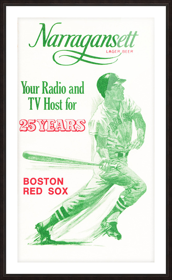 1969 Narragansett Beer Red Sox Ad Picture Frame print